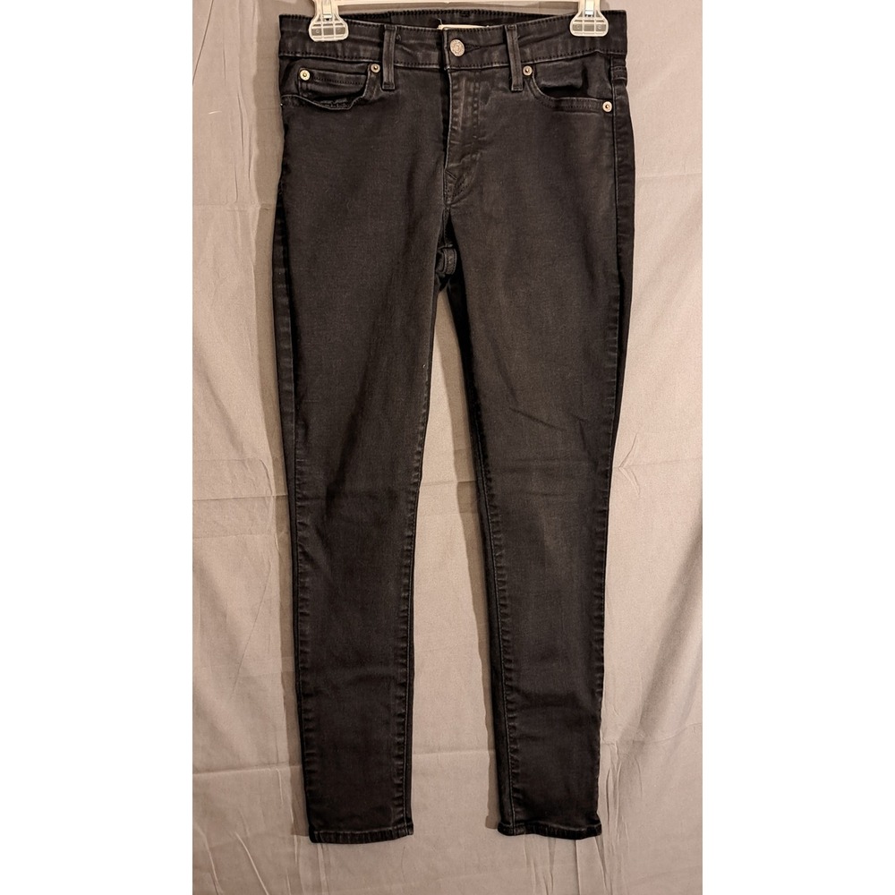 Levi 711‎ Mid Rise Skinny Jeans Womens Size 28/28 Black
